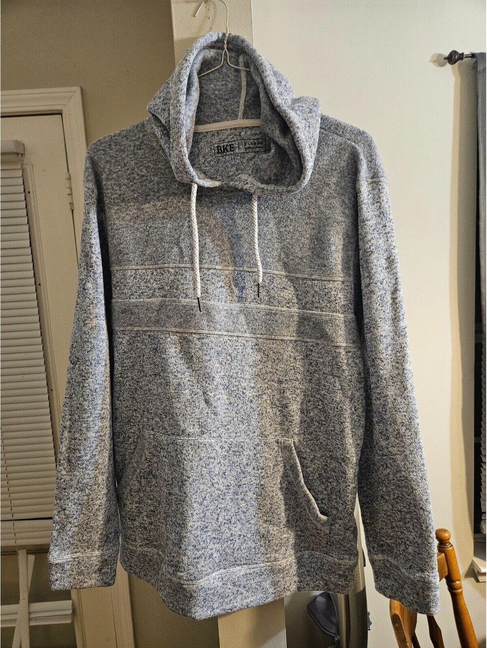 BKE Wyngate Hoodie Men's XL Silver Gray Long Sleeve Very Soft Buckle